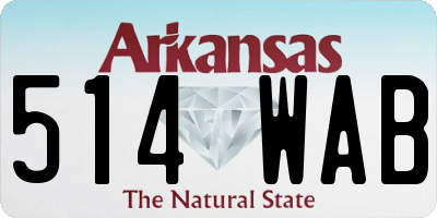 AR license plate 514WAB