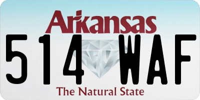 AR license plate 514WAF