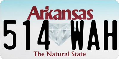 AR license plate 514WAH