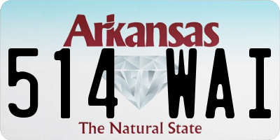 AR license plate 514WAI