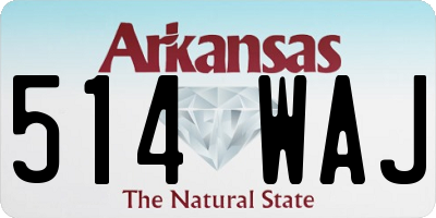 AR license plate 514WAJ