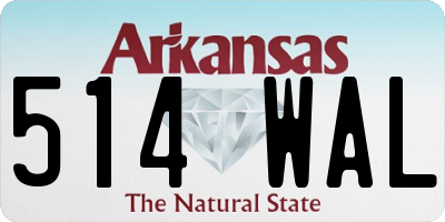 AR license plate 514WAL