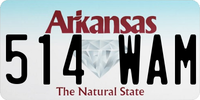AR license plate 514WAM