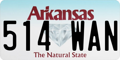 AR license plate 514WAN