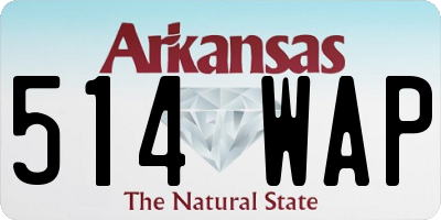 AR license plate 514WAP