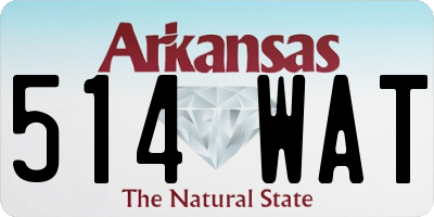 AR license plate 514WAT
