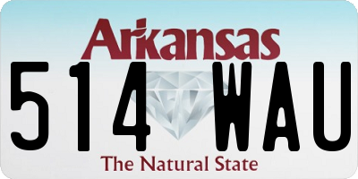 AR license plate 514WAU