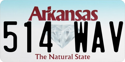 AR license plate 514WAV