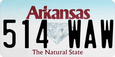 AR license plate 514WAW