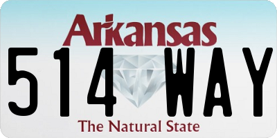 AR license plate 514WAY