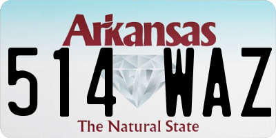 AR license plate 514WAZ