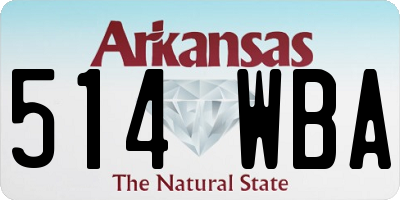 AR license plate 514WBA