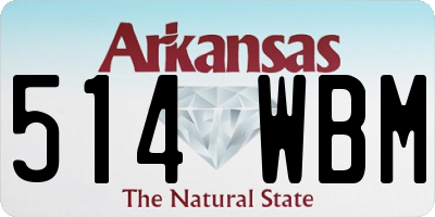 AR license plate 514WBM