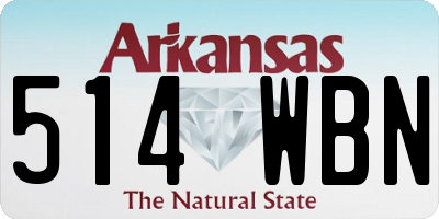 AR license plate 514WBN