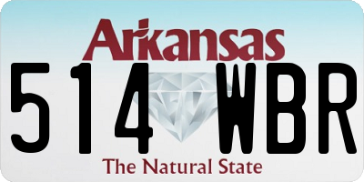 AR license plate 514WBR
