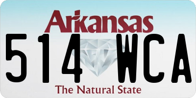AR license plate 514WCA