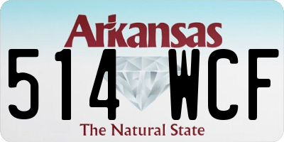 AR license plate 514WCF