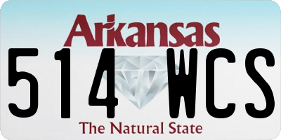 AR license plate 514WCS