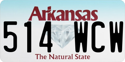 AR license plate 514WCW