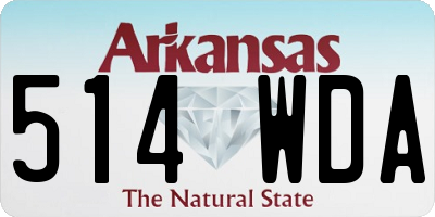 AR license plate 514WDA