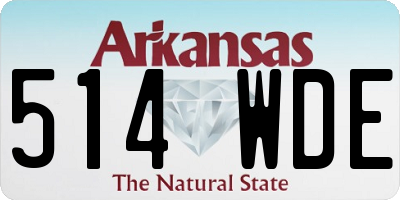 AR license plate 514WDE