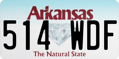 AR license plate 514WDF