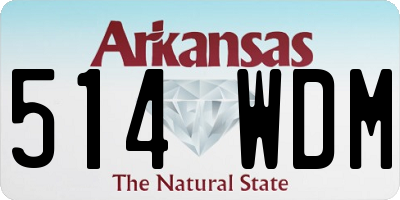 AR license plate 514WDM