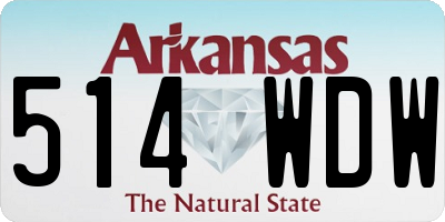 AR license plate 514WDW