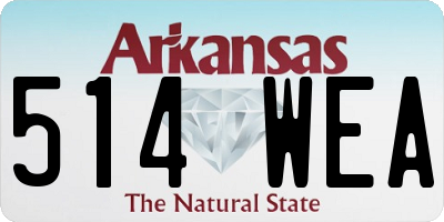 AR license plate 514WEA