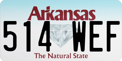 AR license plate 514WEF