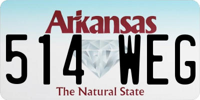 AR license plate 514WEG