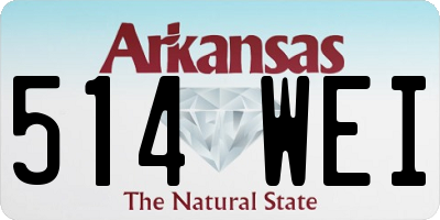 AR license plate 514WEI