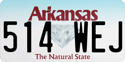 AR license plate 514WEJ