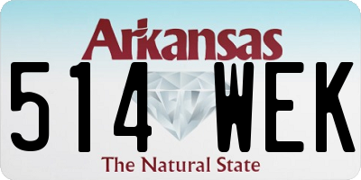AR license plate 514WEK