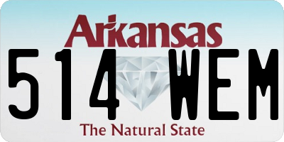 AR license plate 514WEM