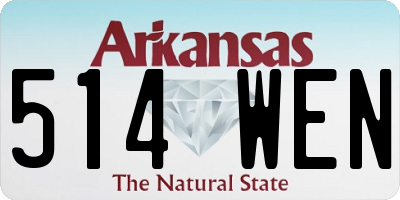 AR license plate 514WEN