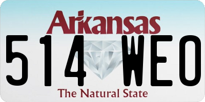 AR license plate 514WEO