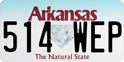 AR license plate 514WEP
