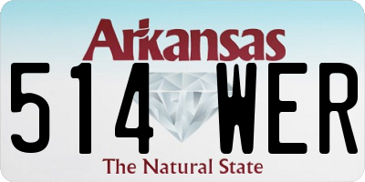 AR license plate 514WER