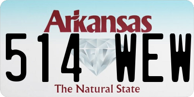 AR license plate 514WEW