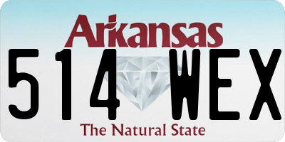 AR license plate 514WEX