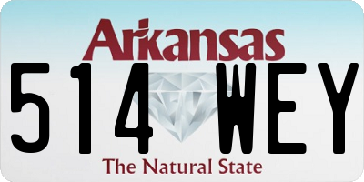 AR license plate 514WEY