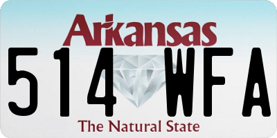 AR license plate 514WFA