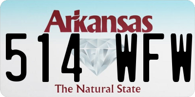 AR license plate 514WFW