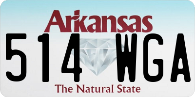 AR license plate 514WGA
