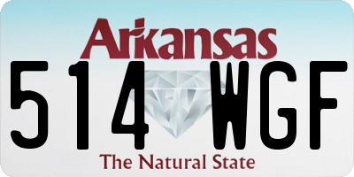 AR license plate 514WGF