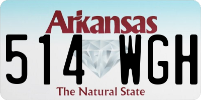 AR license plate 514WGH