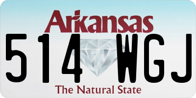 AR license plate 514WGJ