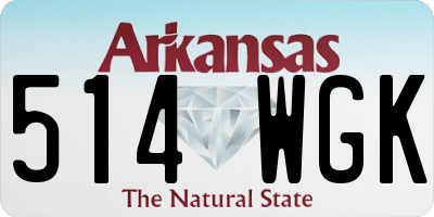 AR license plate 514WGK