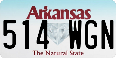 AR license plate 514WGN